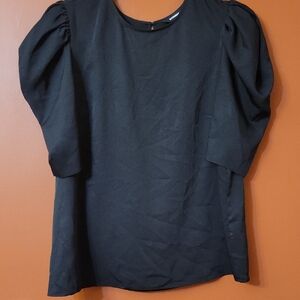 Express Black Puff Sleeve Blouse